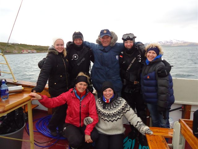 My dive team. Saevor,Erlendur,Bob,Ingi,Anna,Eydís,Sesselja.